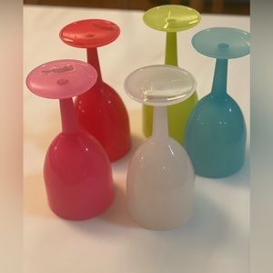 Avon set of five water goblets plastic